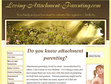 Tablet Screenshot of loving-attachment-parenting.com